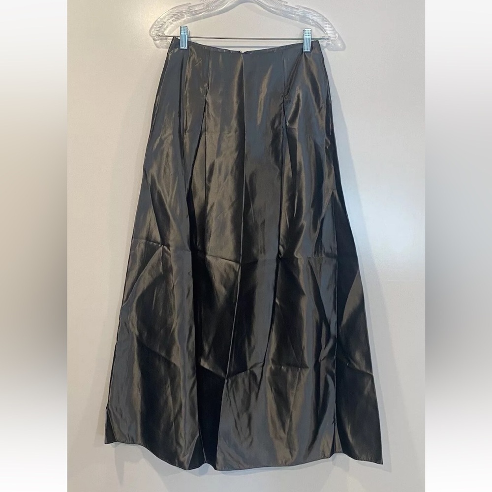 Jessica McClintock Gunne Sax Womens Gray Taffeta Long Skirt Formal Size 5‎